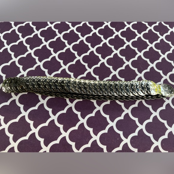 Women’s elastic silver star fish print belt - Picture 2 of 3